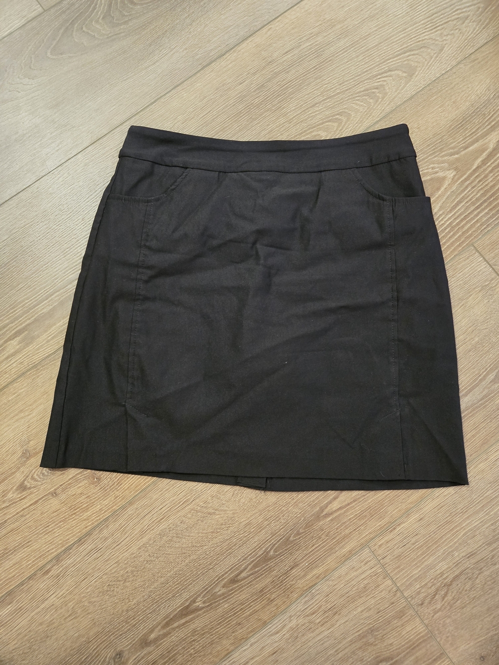 Tribal Black Knit Mini Skort with Pockets